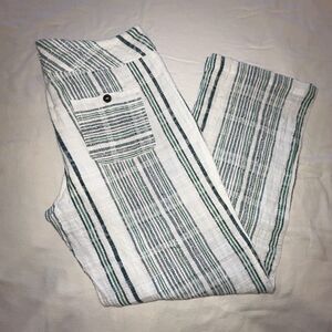 Sundance Multicolor Striped Cotton Easy Fit Beachy Gigi Pants Size Petite Medium